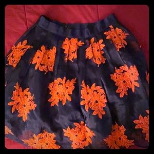 Anthropology Maeve Blue A line skirt!